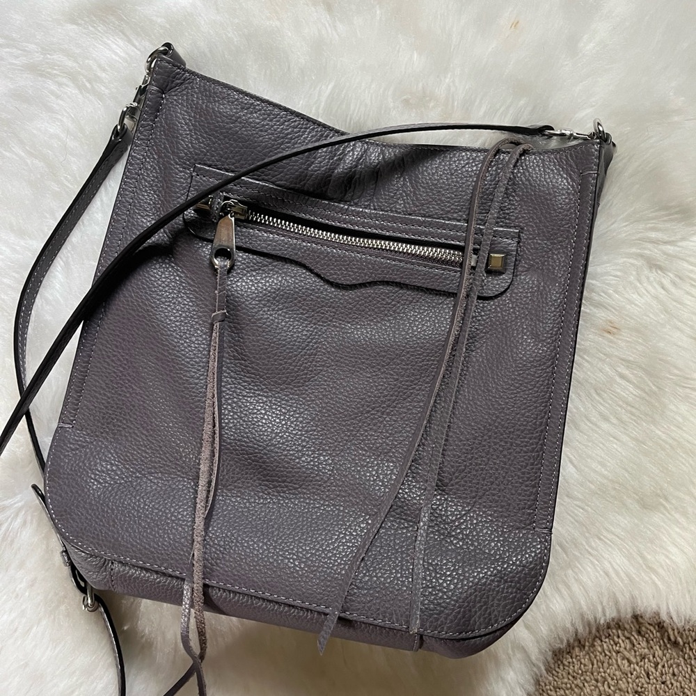 Rebecca Minkoff 
Gray/plum  Leather Crossbody Bag
